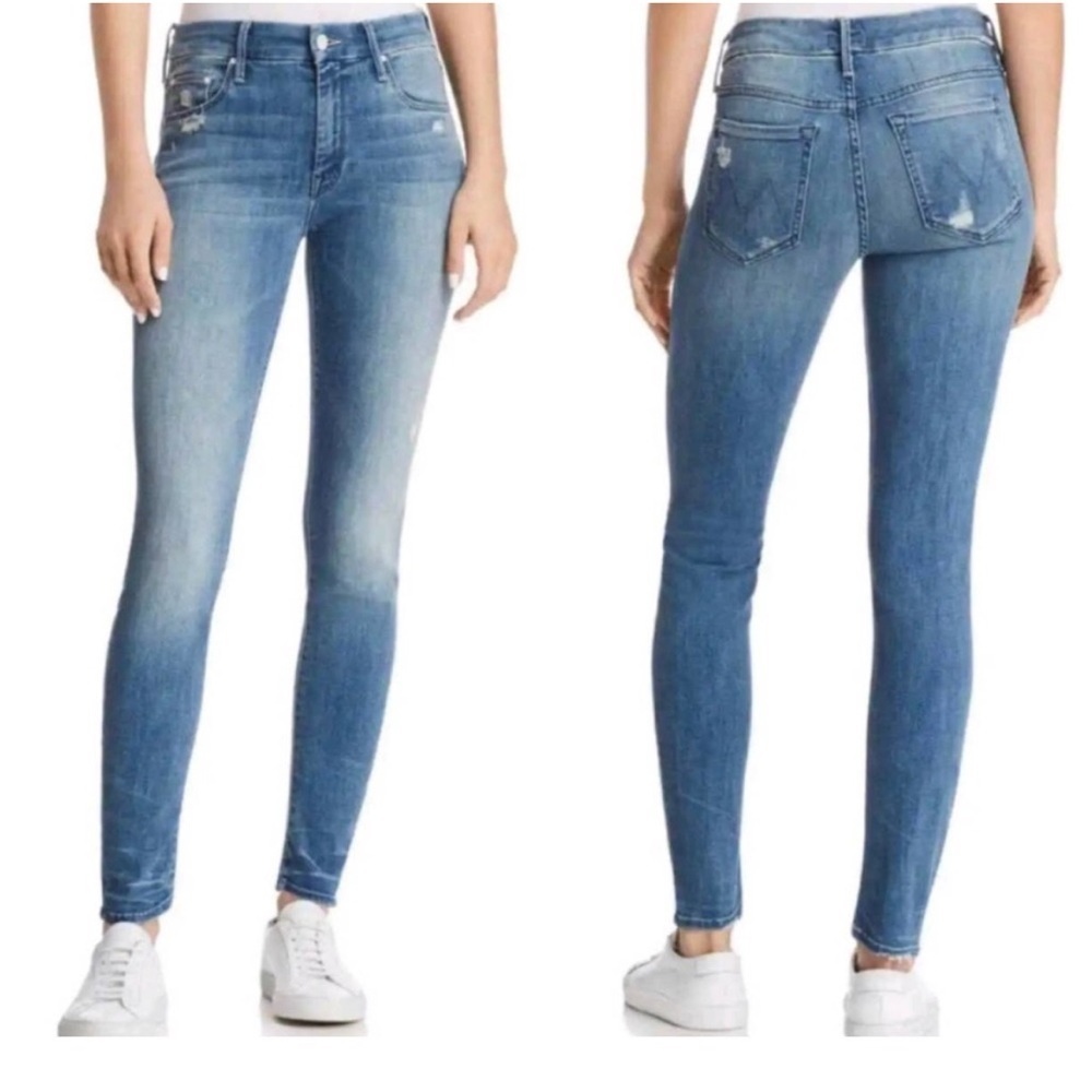 Womens MOTHER The Looker Crop Skinny Jeans in Graffiti Girl